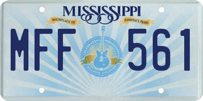 MS license plate MFF561