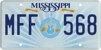 MS license plate MFF568