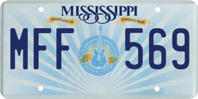 MS license plate MFF569