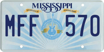 MS license plate MFF570