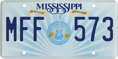 MS license plate MFF573