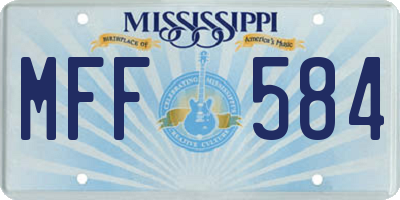 MS license plate MFF584