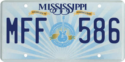 MS license plate MFF586