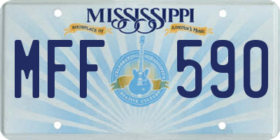 MS license plate MFF590
