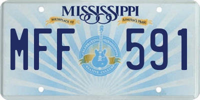 MS license plate MFF591