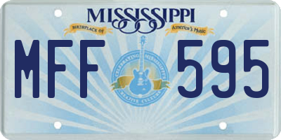 MS license plate MFF595