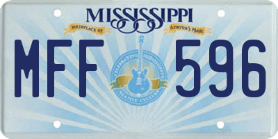 MS license plate MFF596