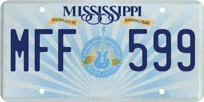 MS license plate MFF599