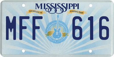 MS license plate MFF616