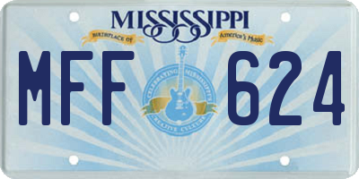 MS license plate MFF624