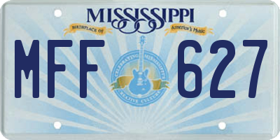 MS license plate MFF627