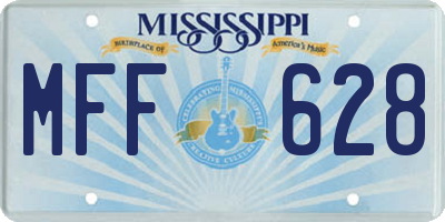 MS license plate MFF628