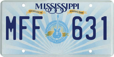 MS license plate MFF631