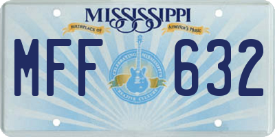 MS license plate MFF632