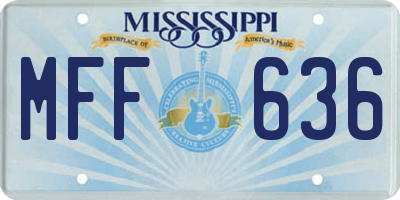 MS license plate MFF636
