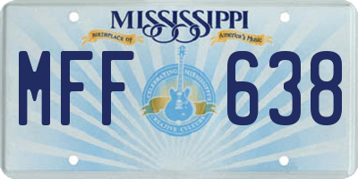 MS license plate MFF638