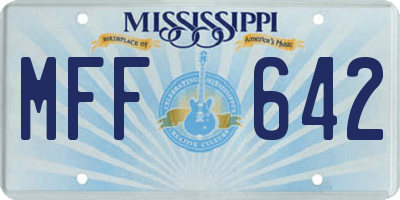 MS license plate MFF642