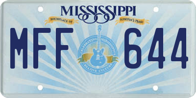 MS license plate MFF644