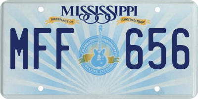 MS license plate MFF656