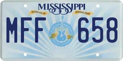 MS license plate MFF658
