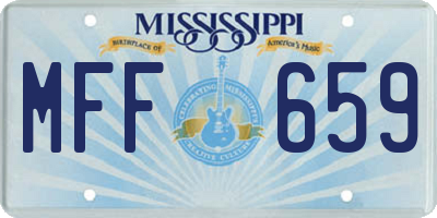 MS license plate MFF659