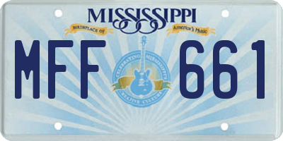 MS license plate MFF661