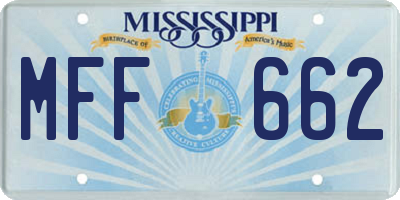 MS license plate MFF662