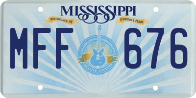 MS license plate MFF676