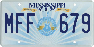 MS license plate MFF679