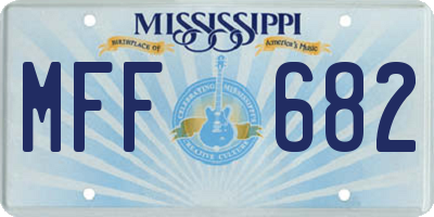 MS license plate MFF682