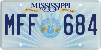 MS license plate MFF684