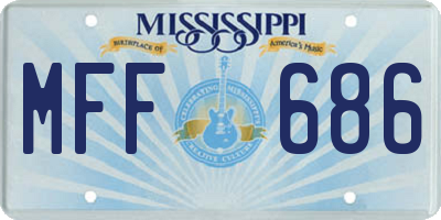 MS license plate MFF686