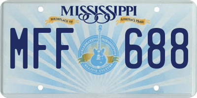 MS license plate MFF688