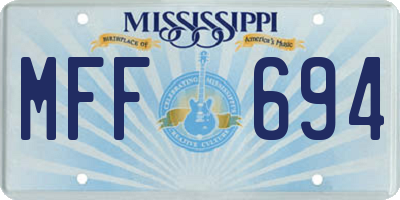 MS license plate MFF694