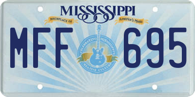 MS license plate MFF695