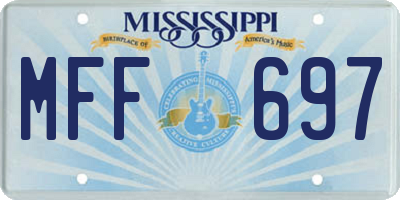 MS license plate MFF697
