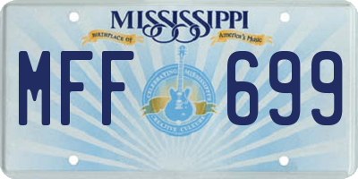 MS license plate MFF699
