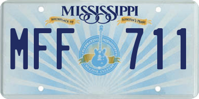 MS license plate MFF711