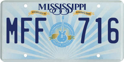MS license plate MFF716