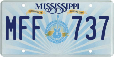MS license plate MFF737