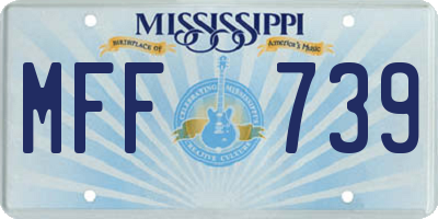 MS license plate MFF739
