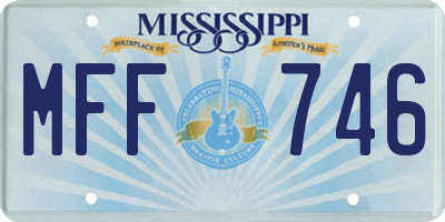 MS license plate MFF746