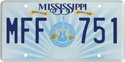 MS license plate MFF751