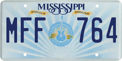 MS license plate MFF764