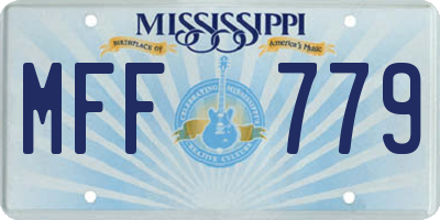 MS license plate MFF779