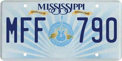 MS license plate MFF790