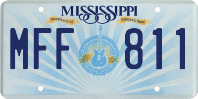 MS license plate MFF811
