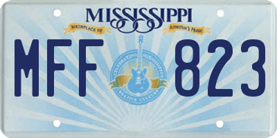 MS license plate MFF823