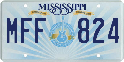 MS license plate MFF824