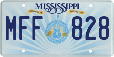 MS license plate MFF828